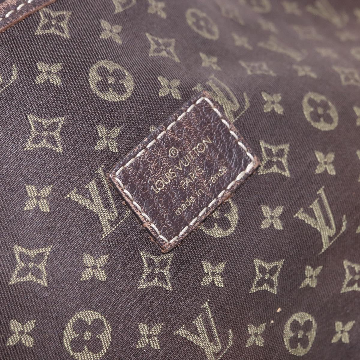 LOUIS VUITTON Monogram Mini Lin Saumur 30 Bag Brown Fuzan M95227 LV Auth BA15702