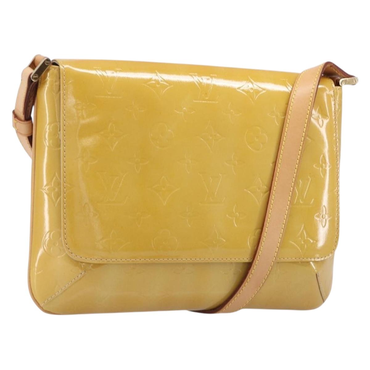 LOUIS VUITTON Monogram Vernis Thompson Street Bag Beige M91301 LV Auth BA15704