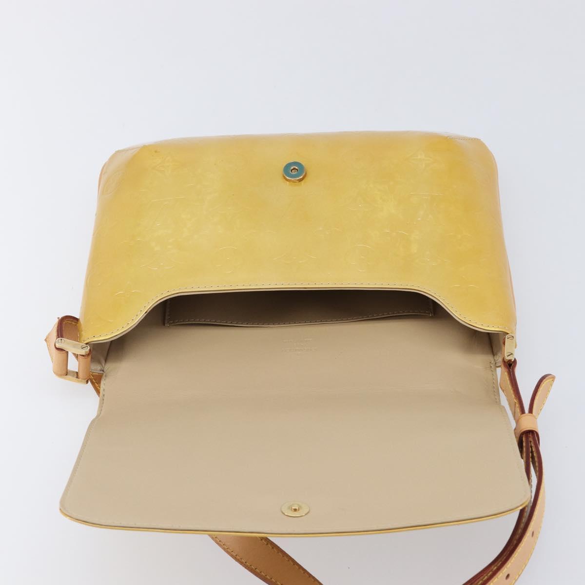 LOUIS VUITTON Monogram Vernis Thompson Street Bag Beige M91301 LV Auth BA15704