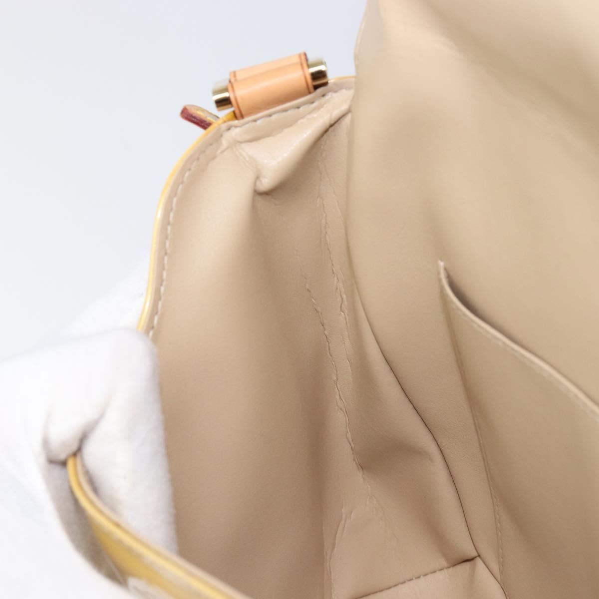 LOUIS VUITTON Monogram Vernis Thompson Street Bag Beige M91301 LV Auth BA15704