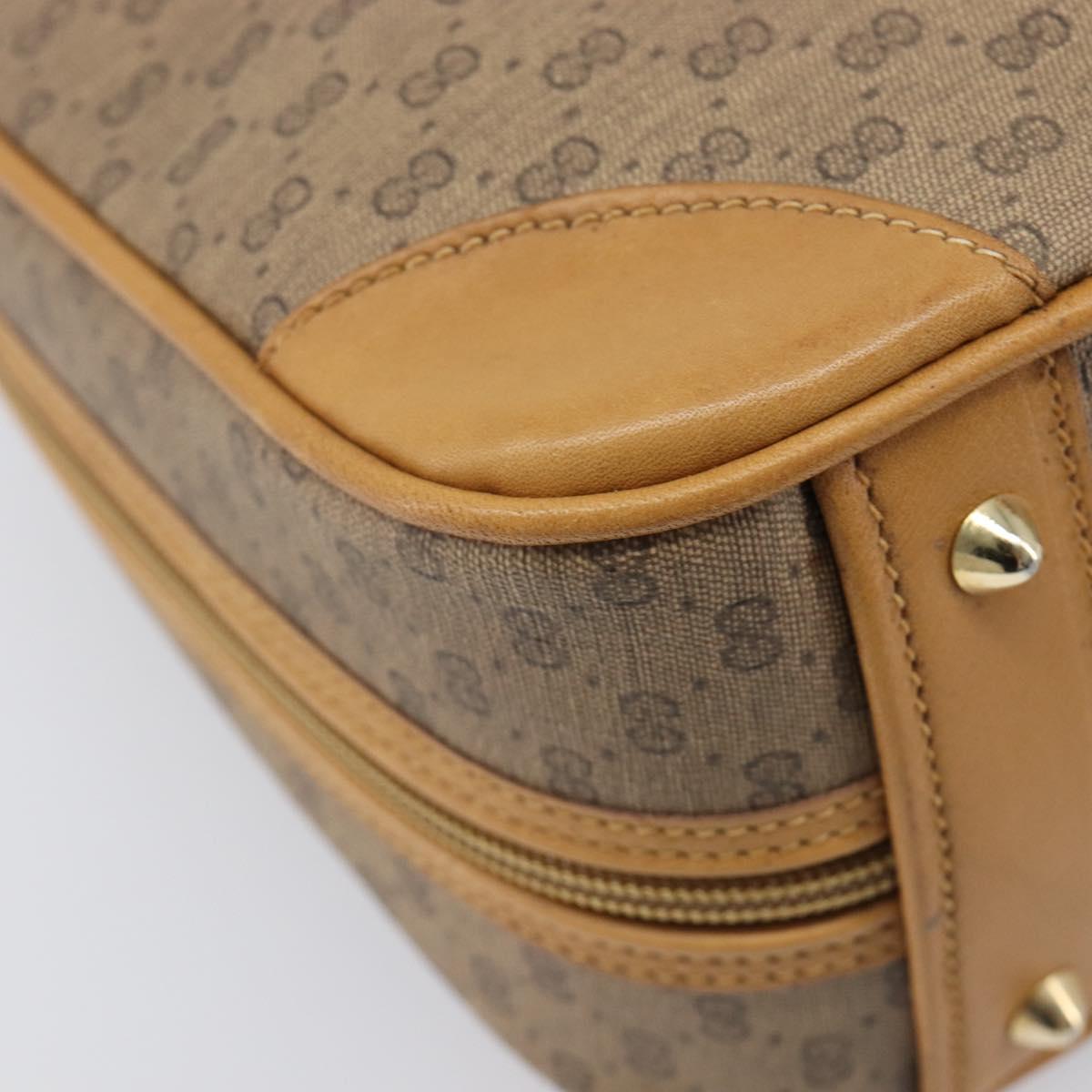 GUCCI Micro GG Supreme Hand Bag PVC Beige Gold 000 39 0030 Auth BA15706