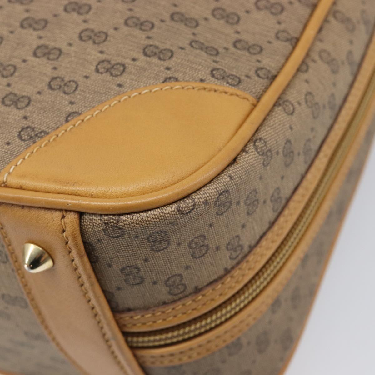 GUCCI Micro GG Supreme Hand Bag PVC Beige Gold 000 39 0030 Auth BA15706