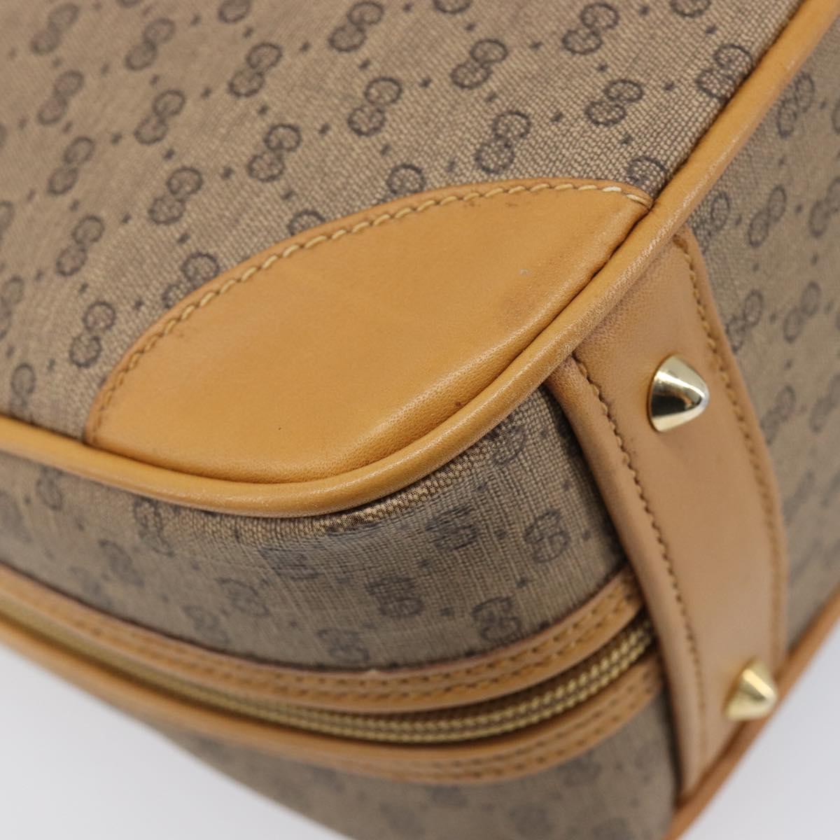 GUCCI Micro GG Supreme Hand Bag PVC Beige Gold 000 39 0030 Auth BA15706