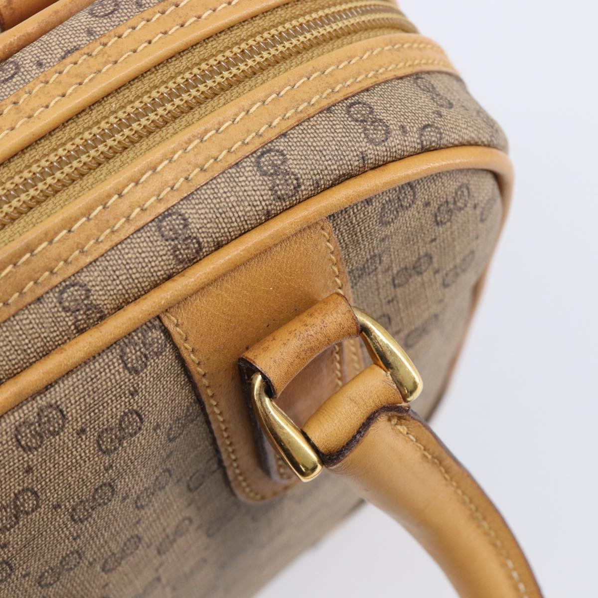 GUCCI Micro GG Supreme Hand Bag PVC Beige Gold 000 39 0030 Auth BA15706