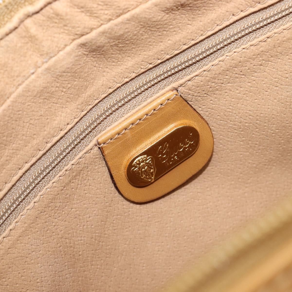 GUCCI Micro GG Supreme Hand Bag PVC Beige Gold 000 39 0030 Auth BA15706