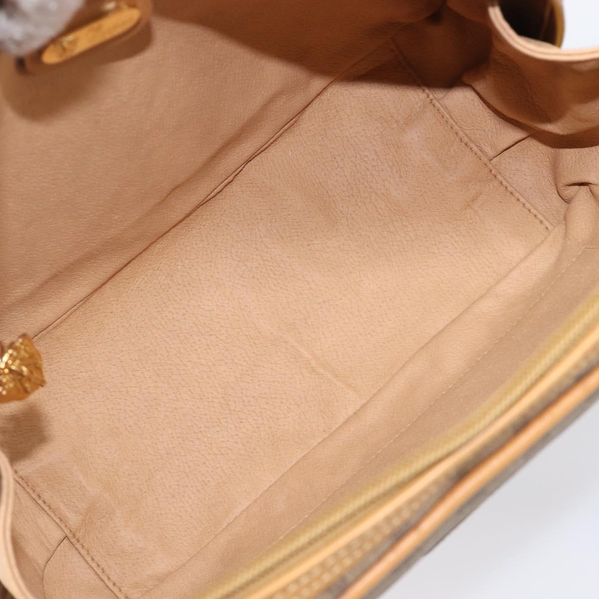 GUCCI Micro GG Supreme Hand Bag PVC Beige Gold 000 39 0030 Auth BA15706