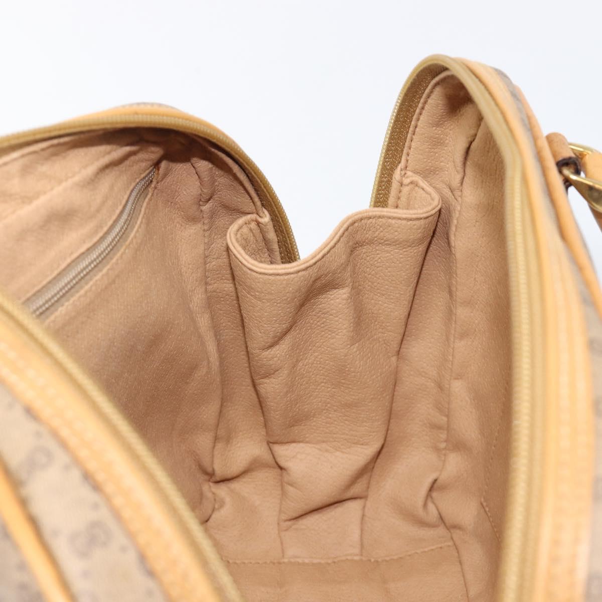 GUCCI Micro GG Supreme Hand Bag PVC Beige Gold 000 39 0030 Auth BA15706