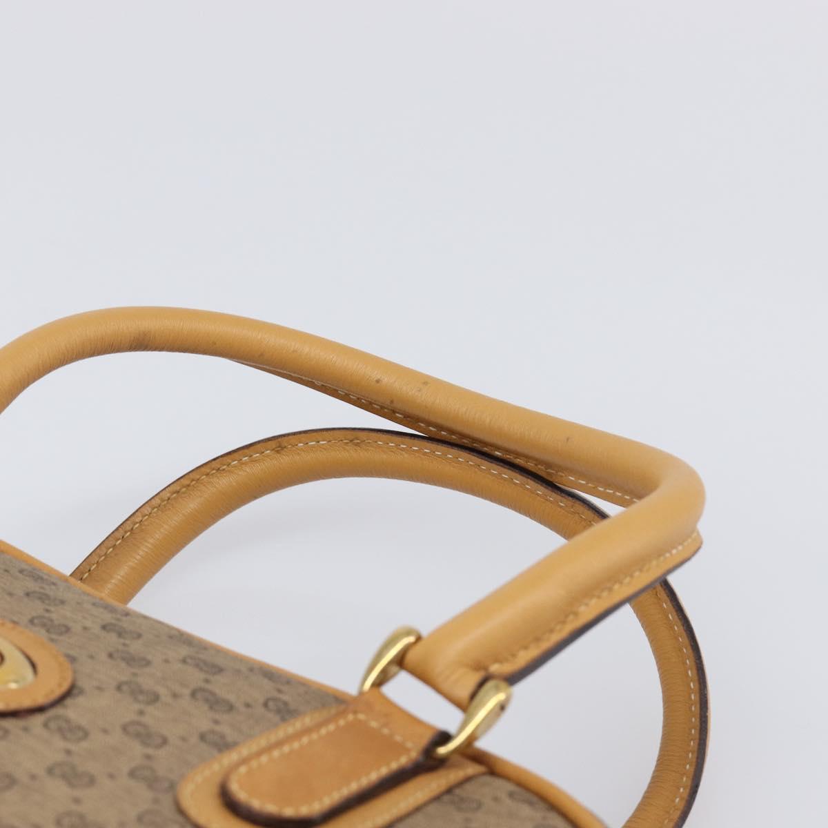 GUCCI Micro GG Supreme Hand Bag PVC Beige Gold 000 39 0030 Auth BA15706