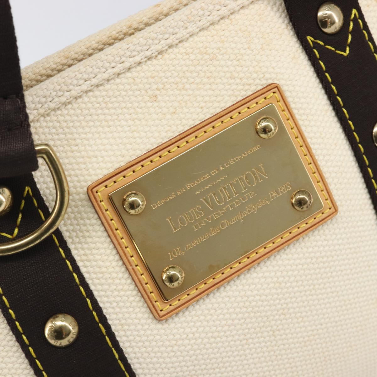 LOUIS VUITTON Antigua Cabas PM Hand Bag Black Beige M40039 LV Auth BA15712