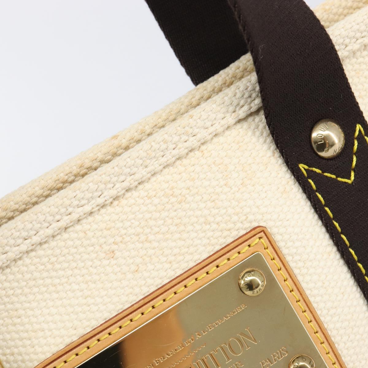LOUIS VUITTON Antigua Cabas PM Hand Bag Black Beige M40039 LV Auth BA15712