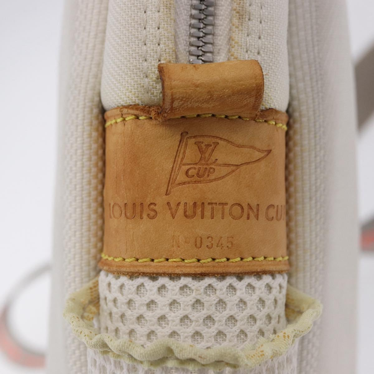 LOUIS VUITTON Damier Geant LV Cup Weatherly Bag White M80637 LV Auth BA15715