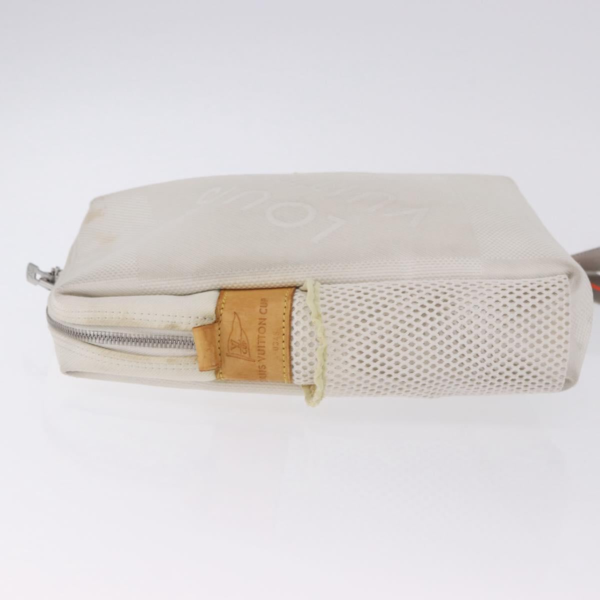 LOUIS VUITTON Damier Geant LV Cup Weatherly Bag White M80637 LV Auth BA15715