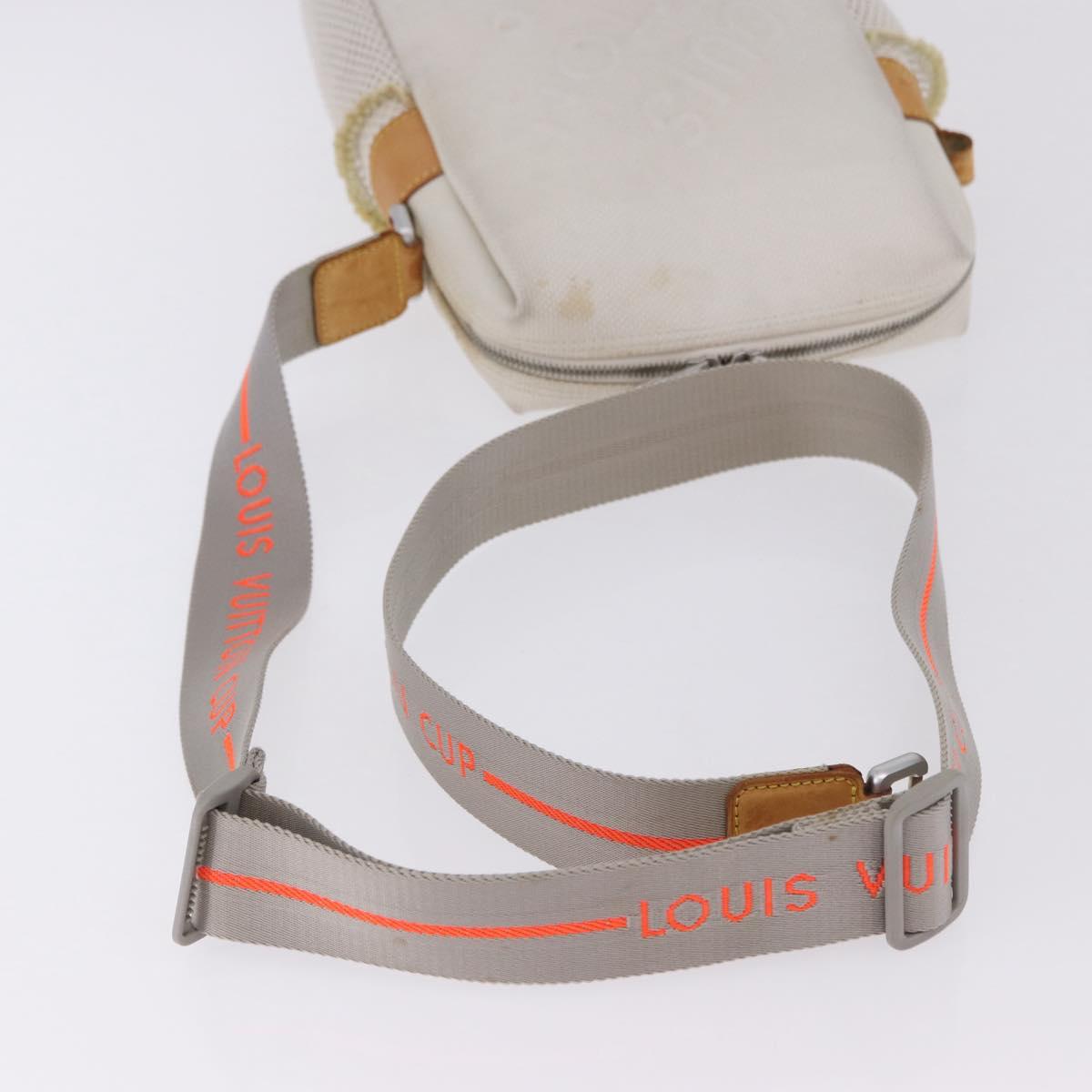 LOUIS VUITTON Damier Geant LV Cup Weatherly Bag White M80637 LV Auth BA15715