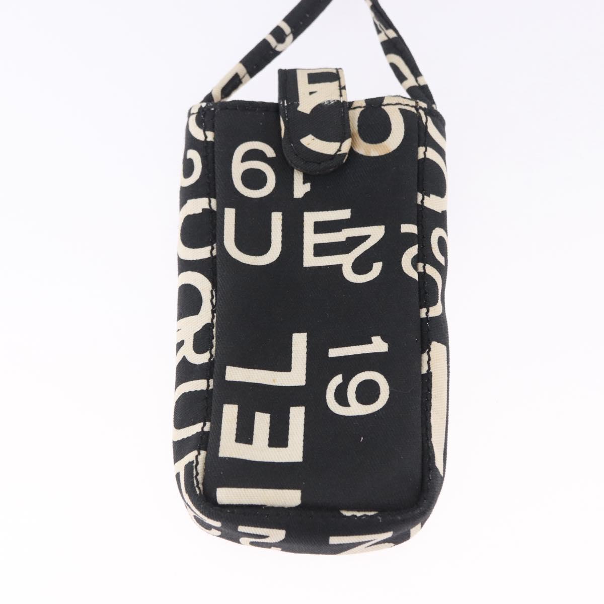 CHANEL Plastic Chain By Sea Line Tote Bag Canvas Black Silver CC Auth BA15716