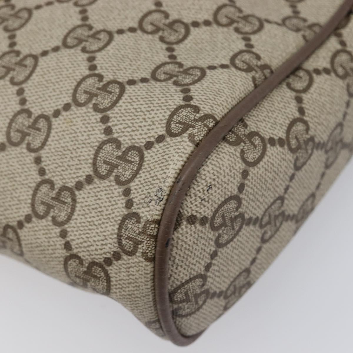 GUCCI GG Supreme Web Sherry Line Clutch Bag PVC Beige 75 01 012 Auth BA15718