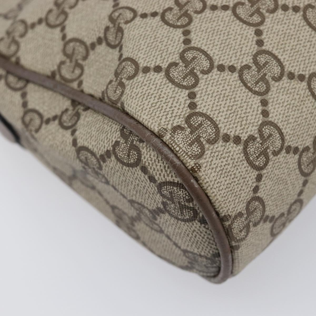 GUCCI GG Supreme Web Sherry Line Clutch Bag PVC Beige 75 01 012 Auth BA15718