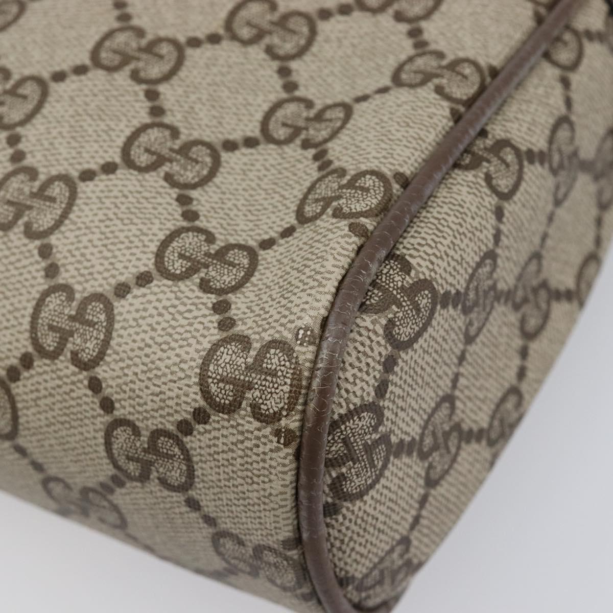 GUCCI GG Supreme Web Sherry Line Clutch Bag PVC Beige 75 01 012 Auth BA15718