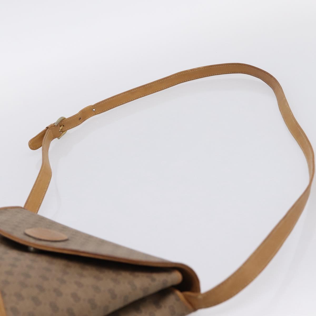 GUCCI Micro GG Supreme Shoulder Bag PVC Beige Gold Auth BA15719