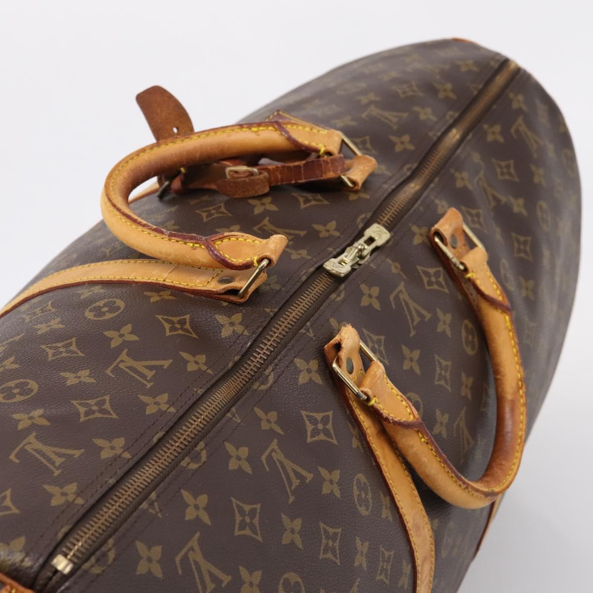 LOUIS VUITTON Monogram Keepall Bandouliere 60 Boston Bag M41412 LV Auth BA15722