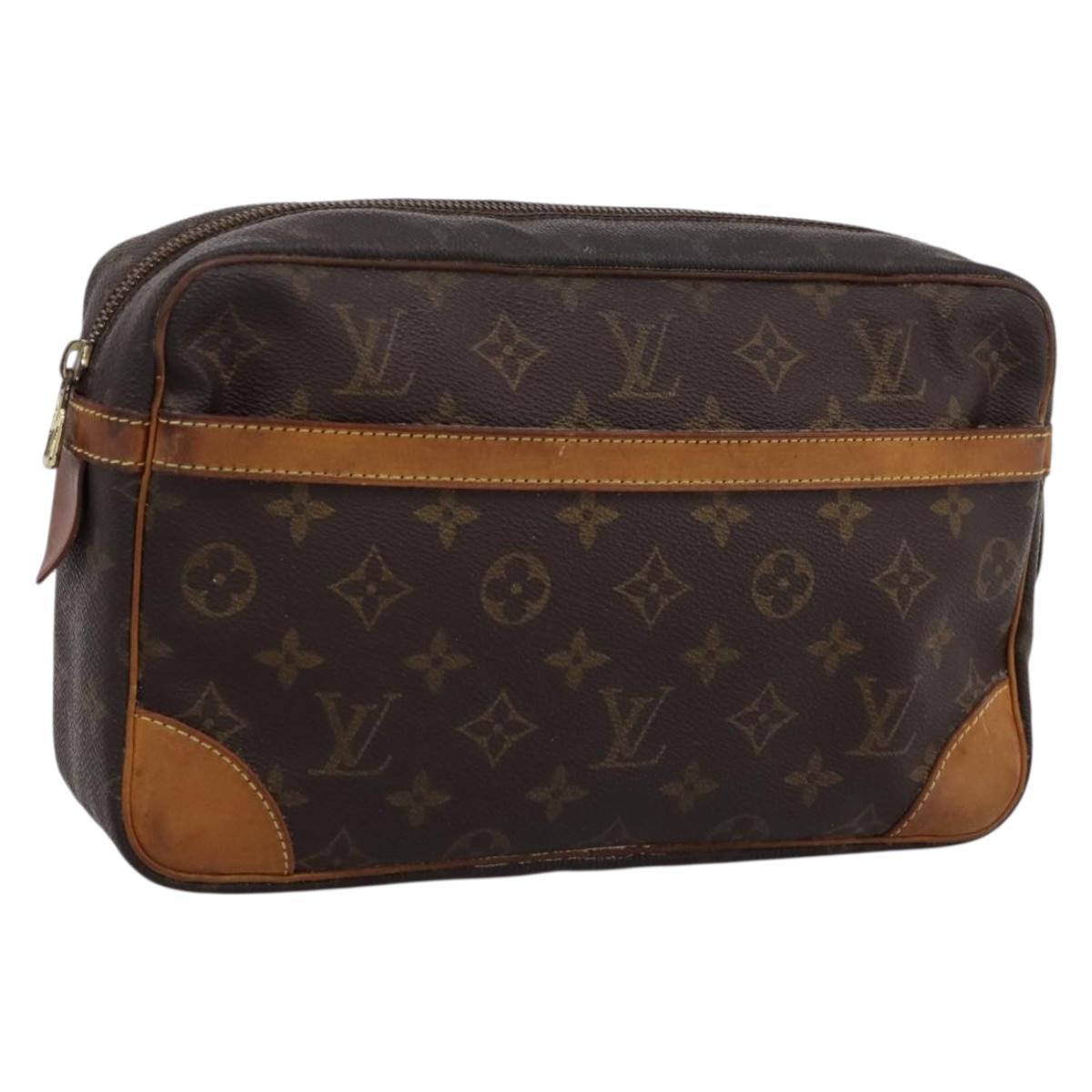 LOUIS VUITTON Monogram Compiegne 28 Clutch Bag M51845 LV Auth BA15723