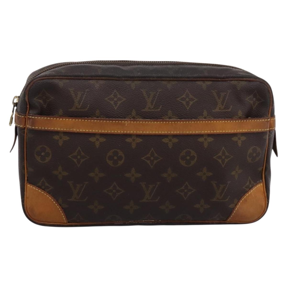 LOUIS VUITTON Monogram Compiegne 28 Clutch Bag M51845 LV Auth BA15723