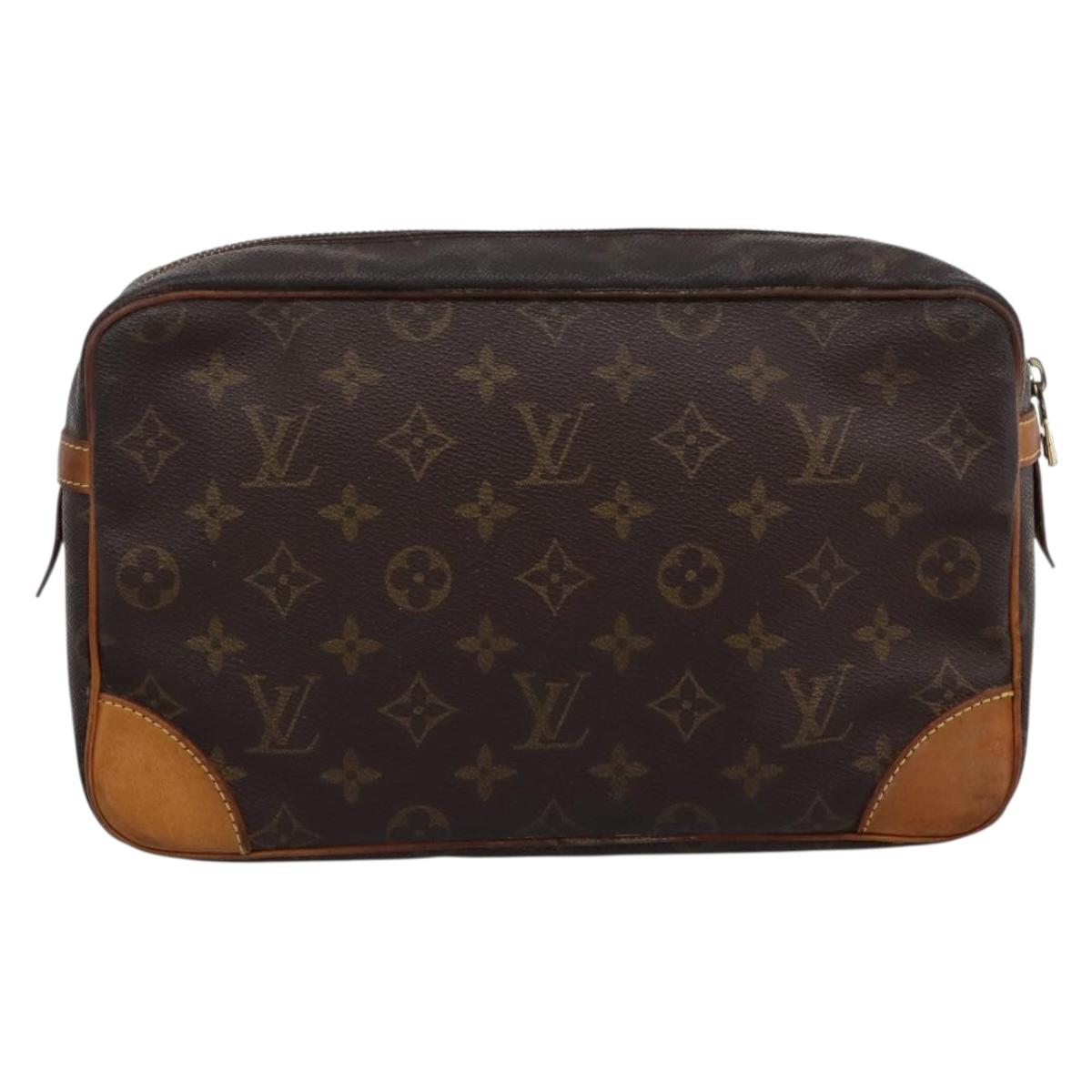 LOUIS VUITTON Monogram Compiegne 28 Clutch Bag M51845 LV Auth BA15723