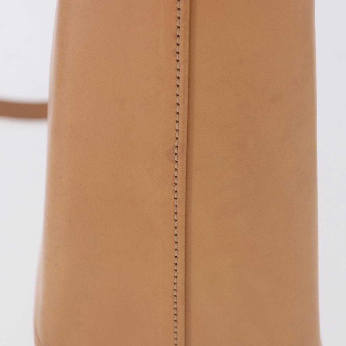 Salvatore Ferragamo Gancini Hand Bag Leather 2way Brown Silver Auth BA15725