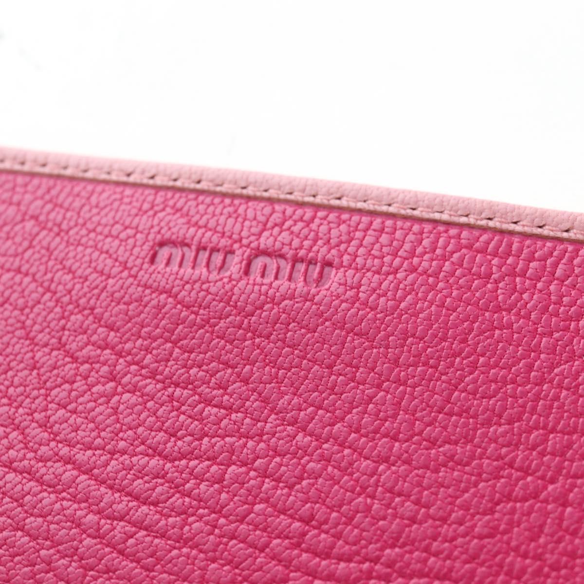 Miu Miu Wallet Leather Pink Auth BA15726V