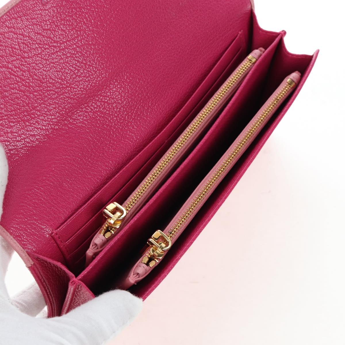 Miu Miu Wallet Leather Pink Auth BA15726V