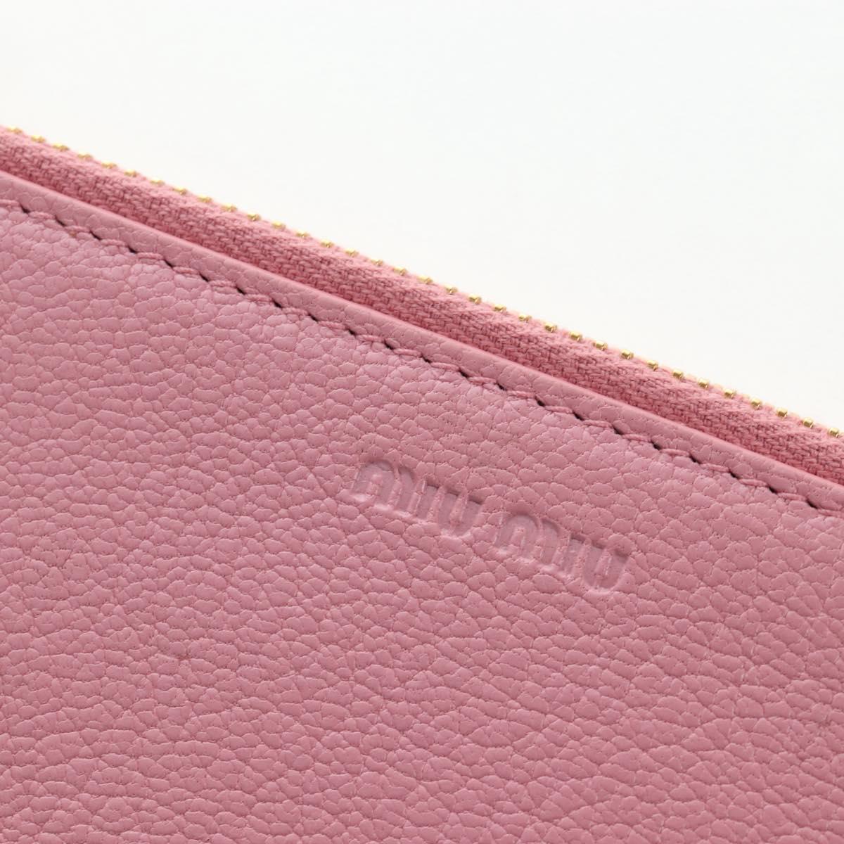 Miu Miu Wallet Leather Pink Auth BA15726V