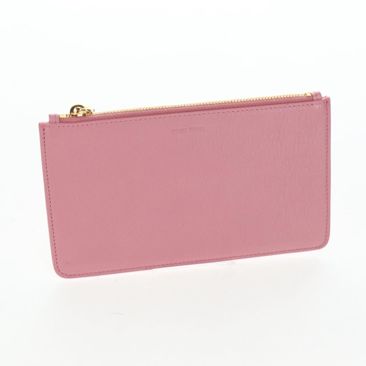 Miu Miu Wallet Leather Pink Auth BA15726V