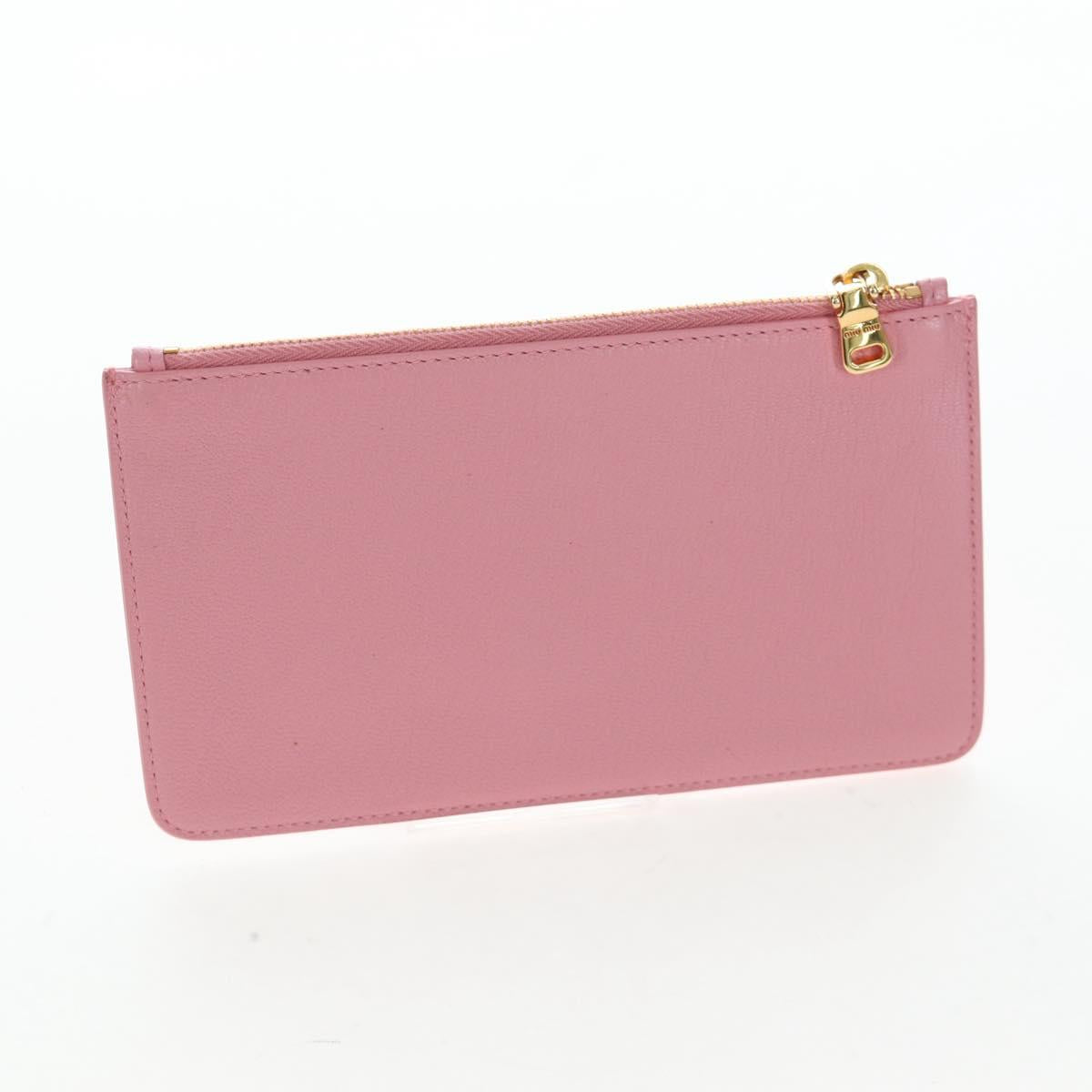 Miu Miu Wallet Leather Pink Auth BA15726V