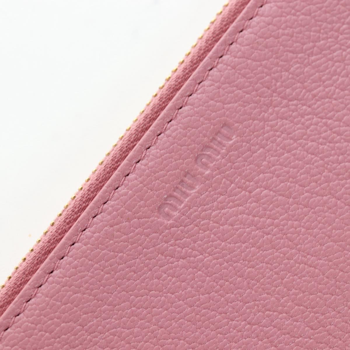 Miu Miu Wallet Leather Pink Auth BA15726V