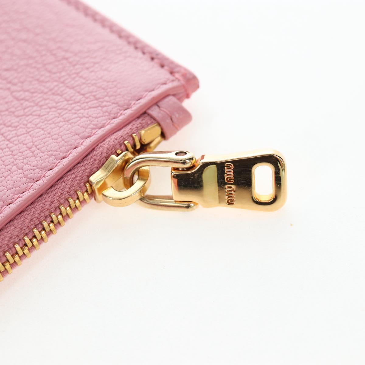 Miu Miu Wallet Leather Pink Auth BA15726V