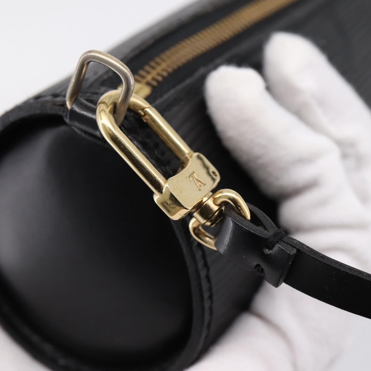 LOUIS VUITTON Epi Soufflot Pouch Black LV Auth BA15729