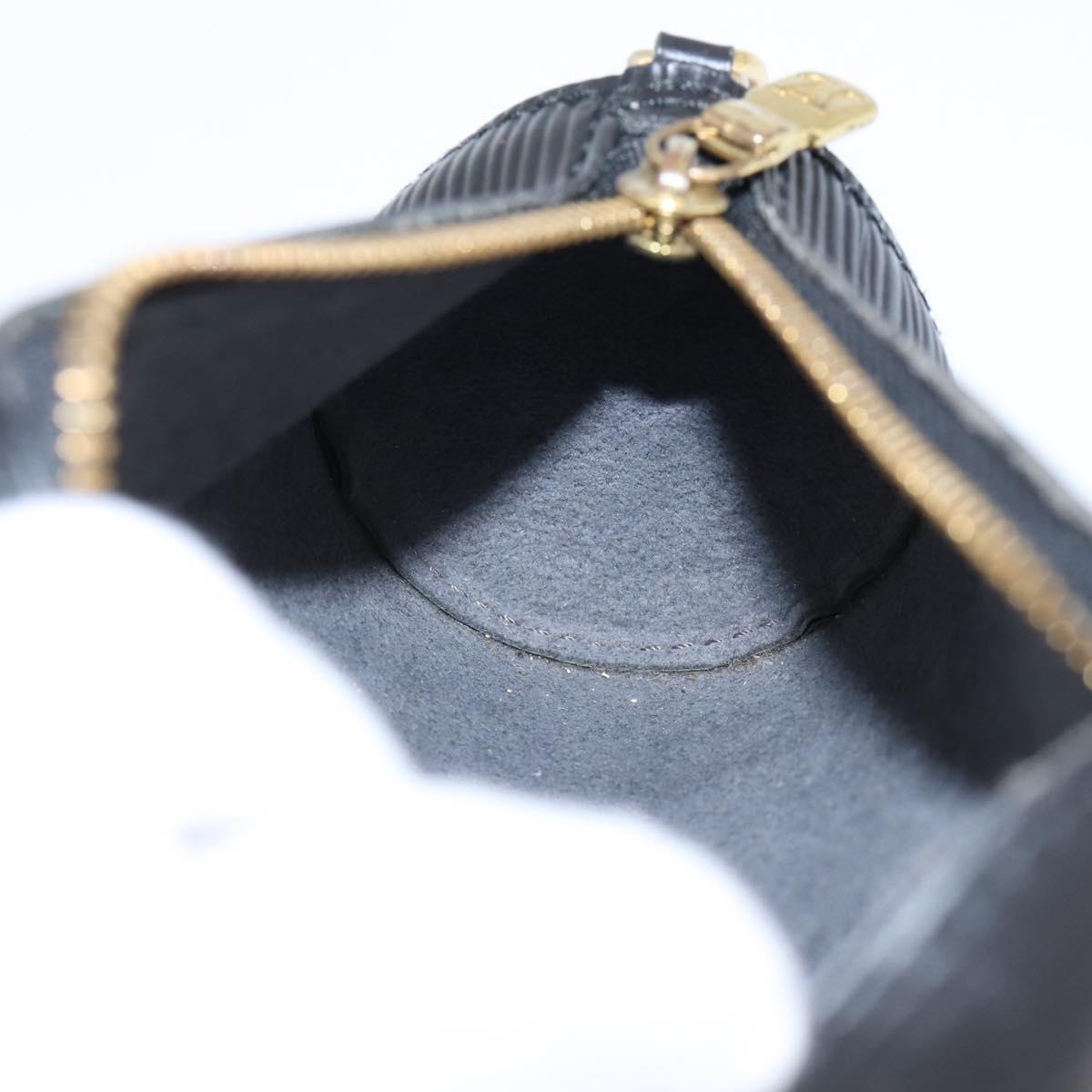 LOUIS VUITTON Epi Soufflot Pouch Black LV Auth BA15729