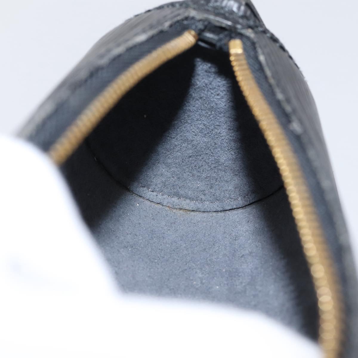 LOUIS VUITTON Epi Soufflot Pouch Black LV Auth BA15729