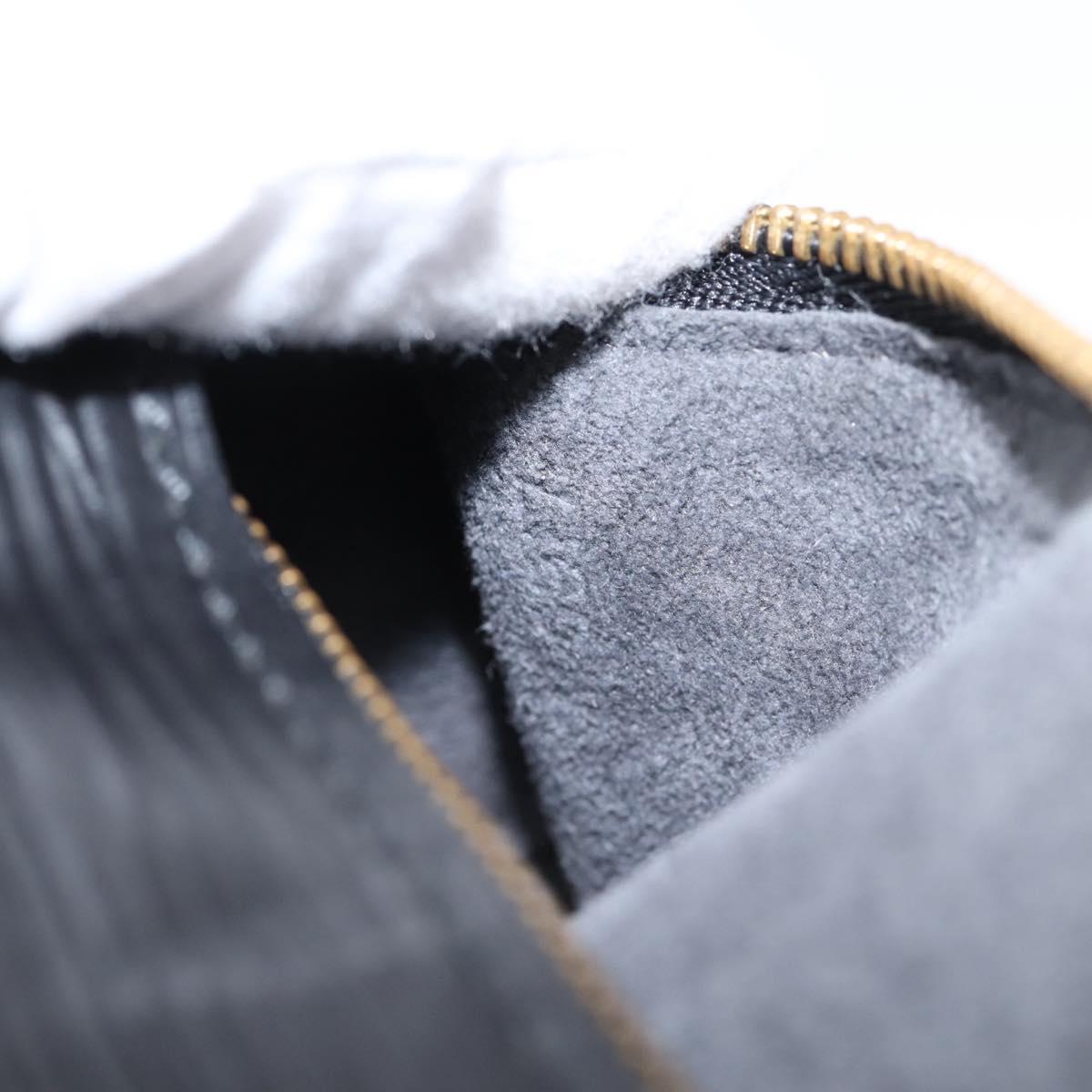 LOUIS VUITTON Epi Soufflot Pouch Black LV Auth BA15729