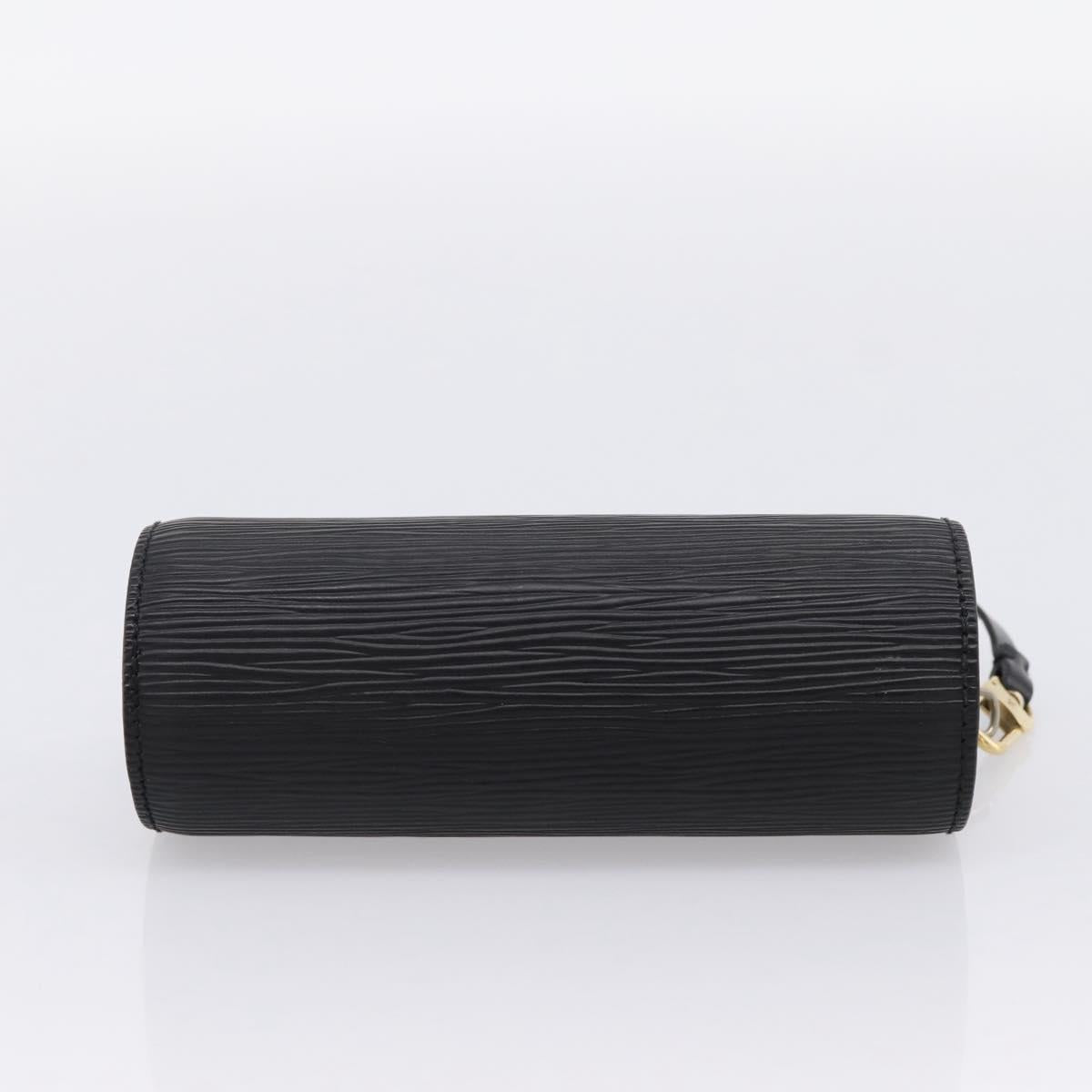 LOUIS VUITTON Epi Soufflot Pouch Black LV Auth BA15729