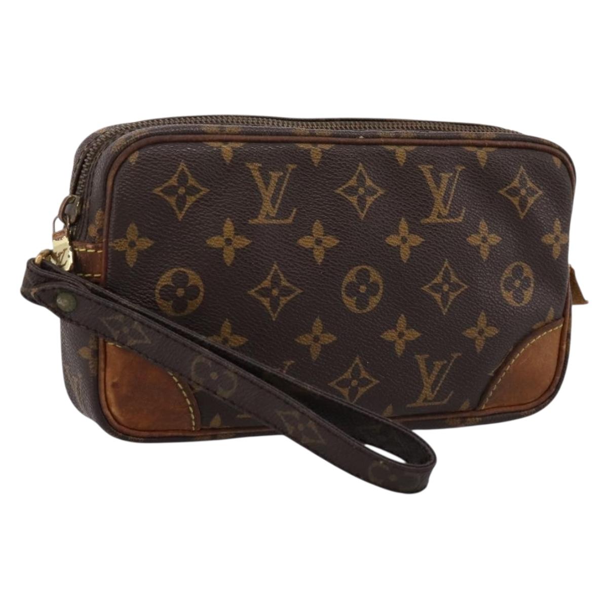 LOUIS VUITTON Monogram Marly Dragonne PM Clutch Bag M51827 LV Auth BA15735