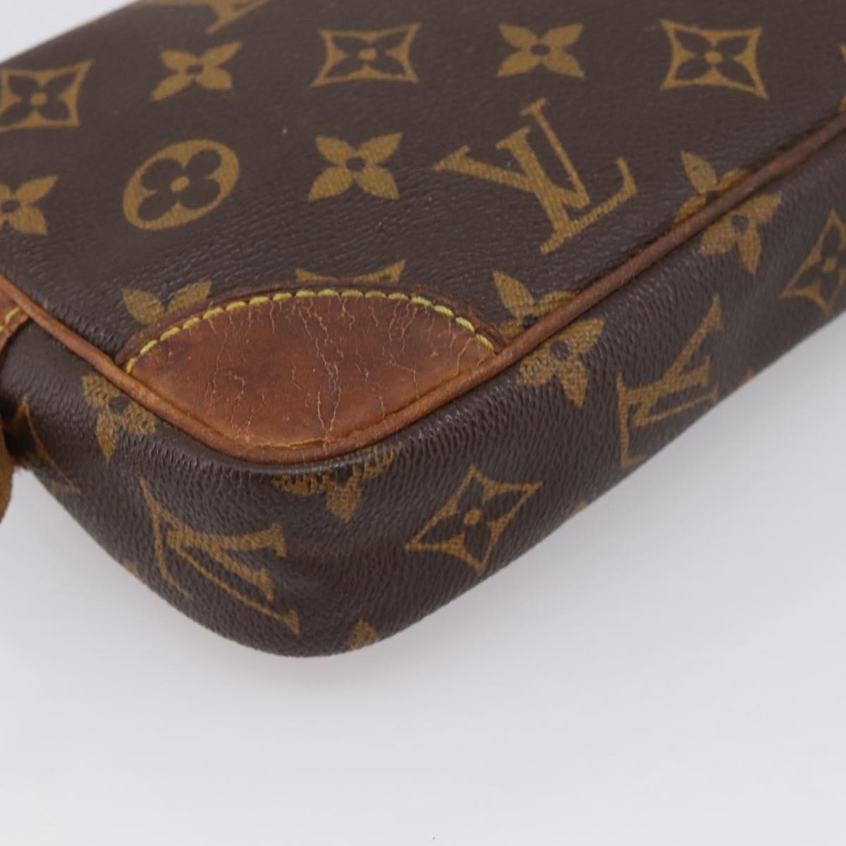 LOUIS VUITTON Monogram Marly Dragonne PM Clutch Bag M51827 LV Auth BA15735