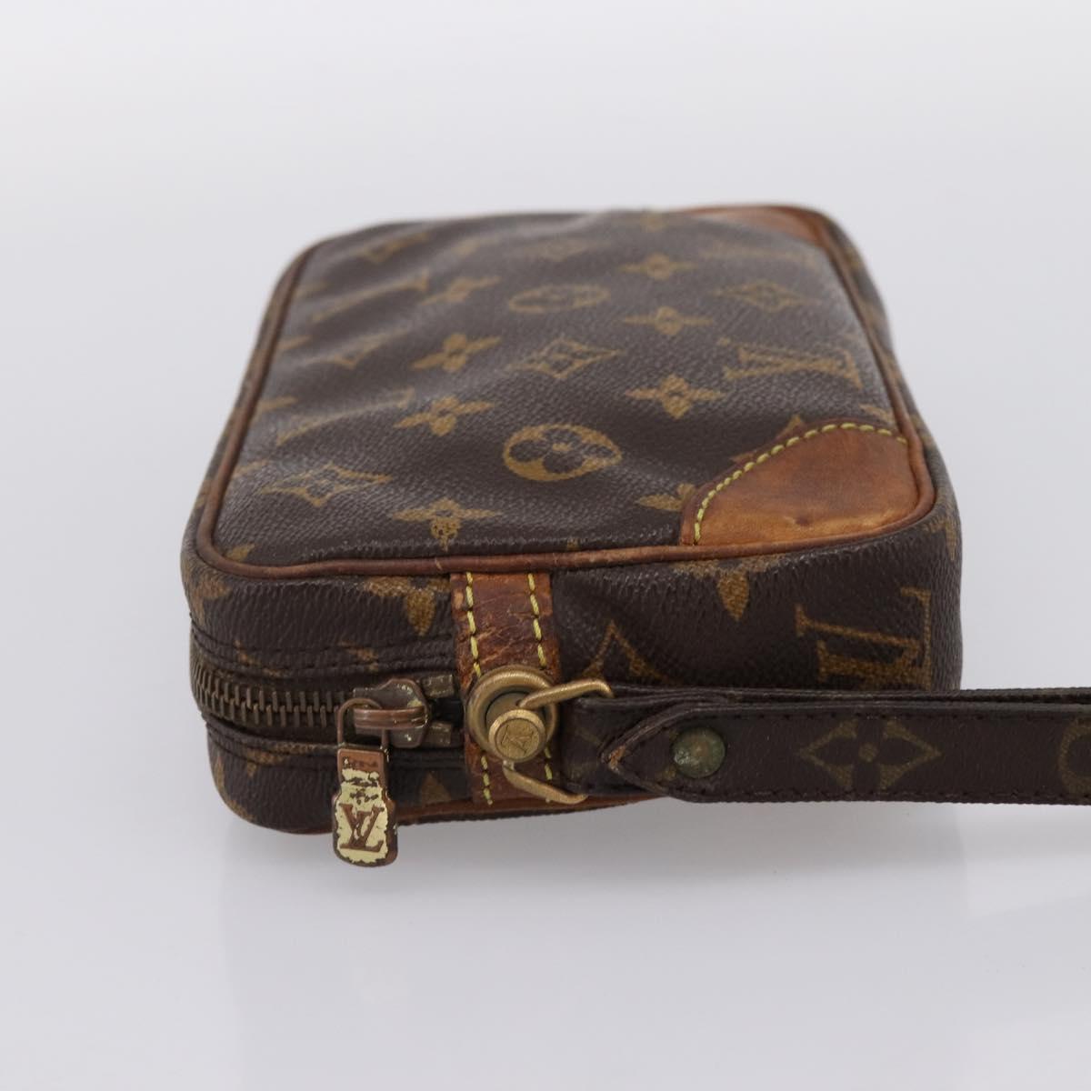 LOUIS VUITTON Monogram Marly Dragonne PM Clutch Bag M51827 LV Auth BA15735
