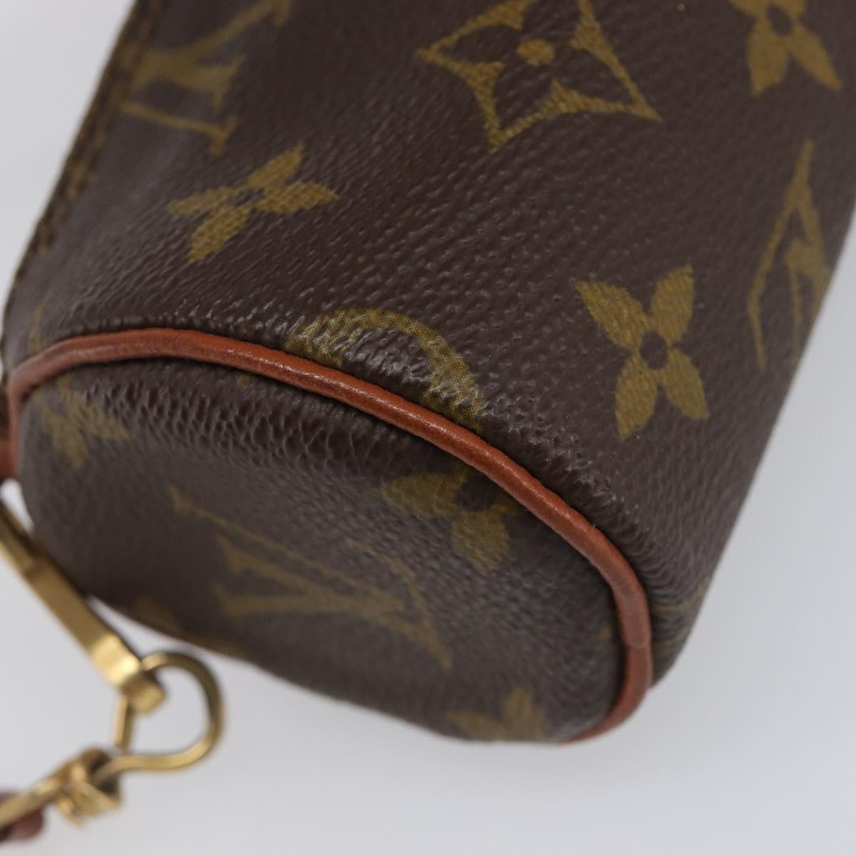 LOUIS VUITTON Monogram Papillon Pouch LV Auth BA15736