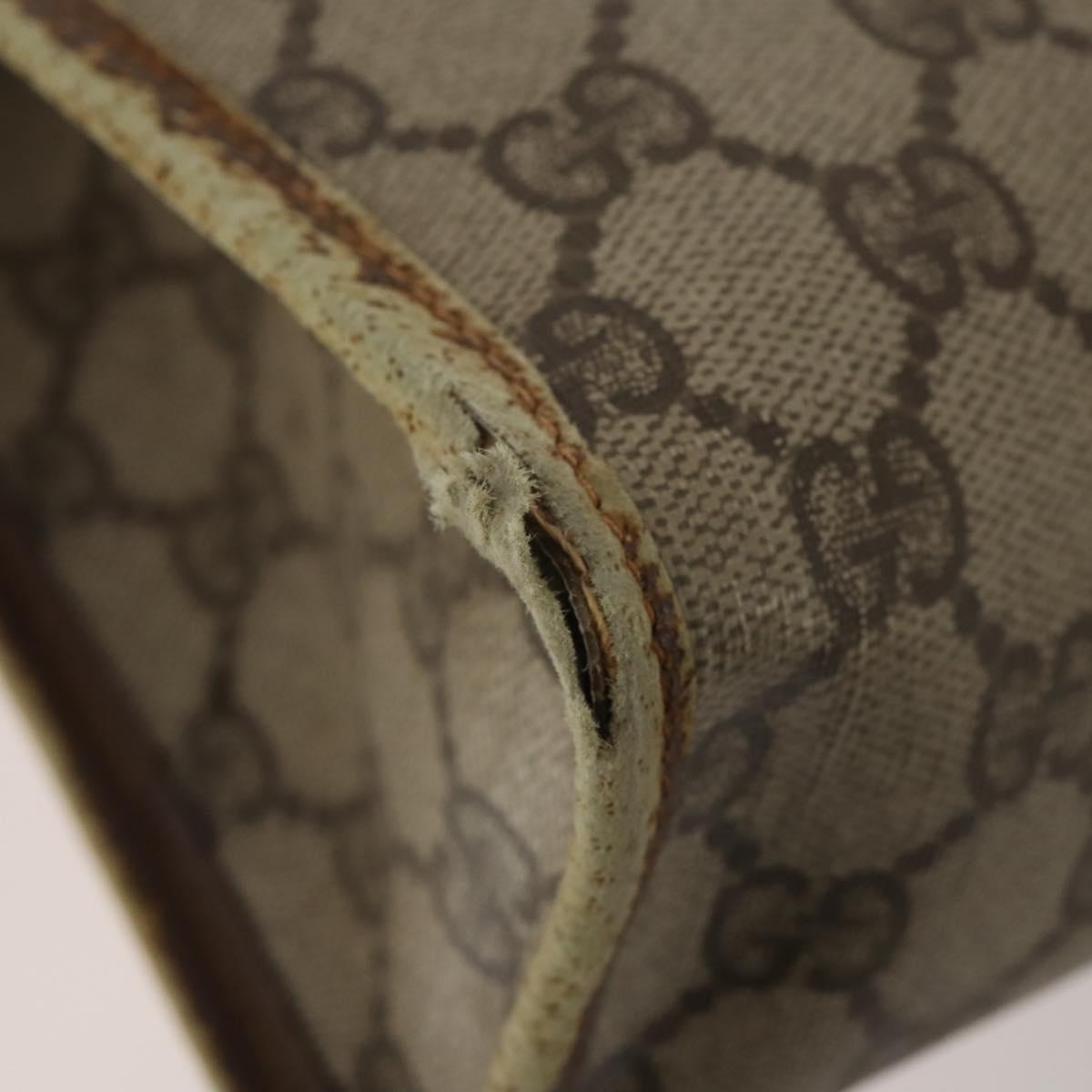 GUCCI GG Canvas Web Sherry Line Bag Leather Suede 4 Set Beige Black Auth BA15737