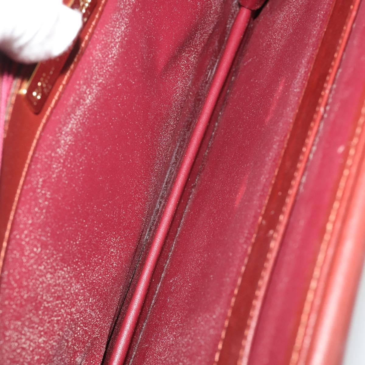 CARTIER Must Line Shoulder Bag Leather 2 Set Bordeaux Gold Auth BA15738