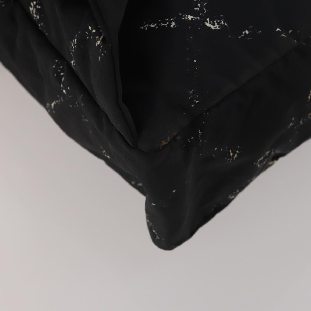 CHANEL New Travel Line Backpack Nylon Black CC Auth BA15739
