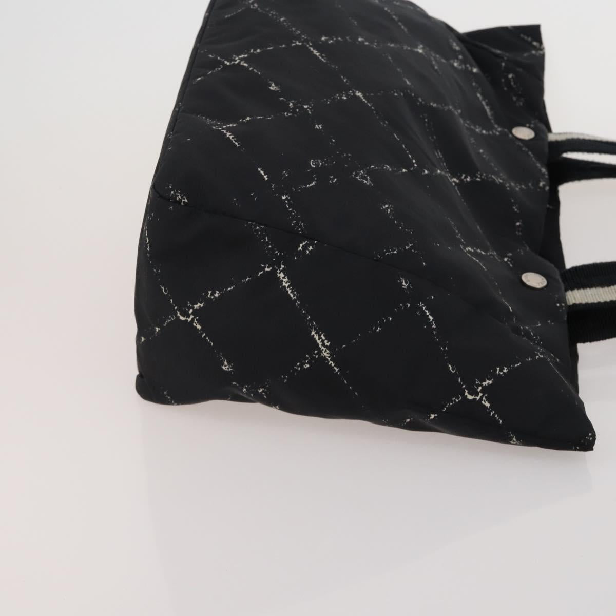 CHANEL New Travel Line Tote Bag Nylon 3 Set Black Beige CC Auth BA15740