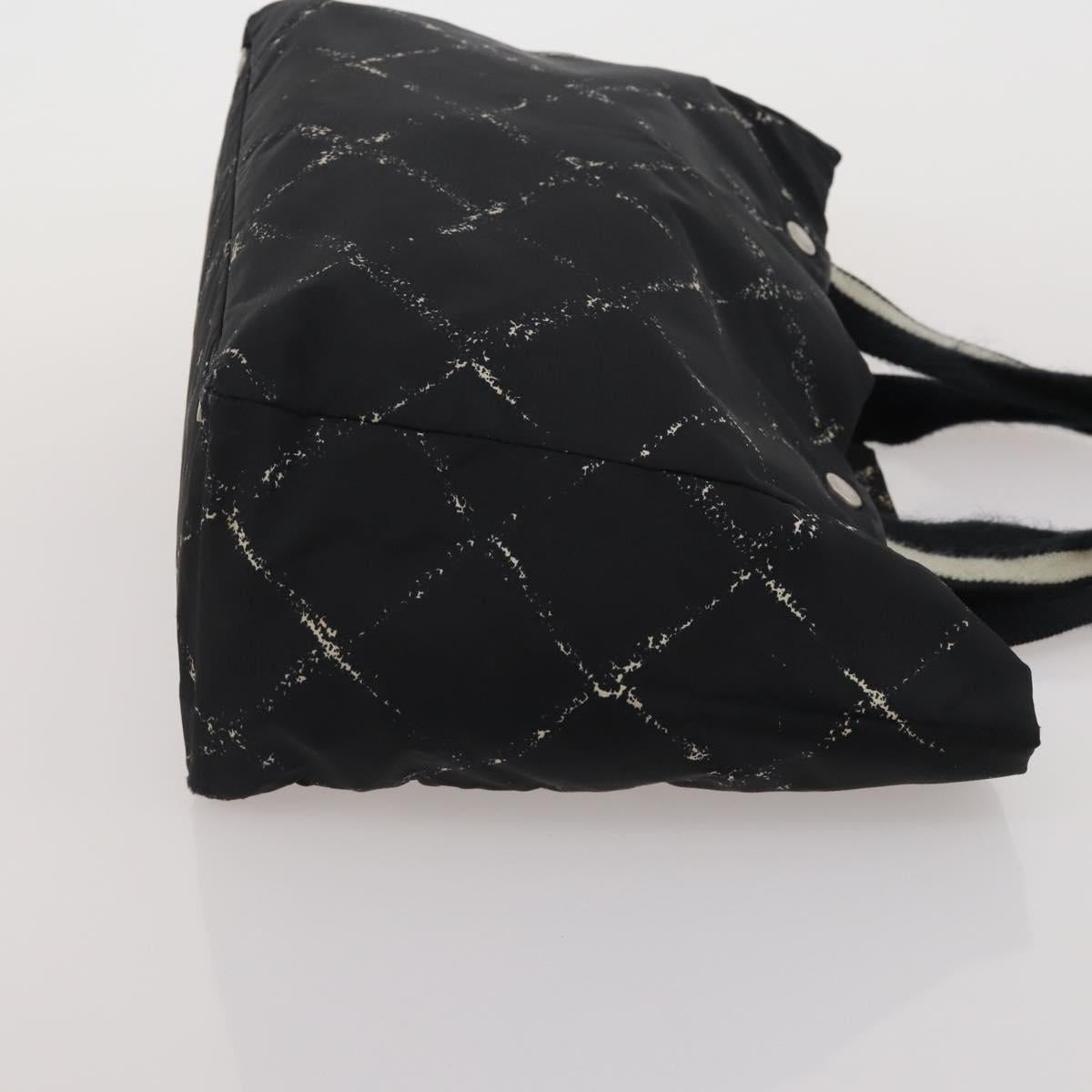 CHANEL New Travel Line Tote Bag Nylon 3 Set Black Beige CC Auth BA15740