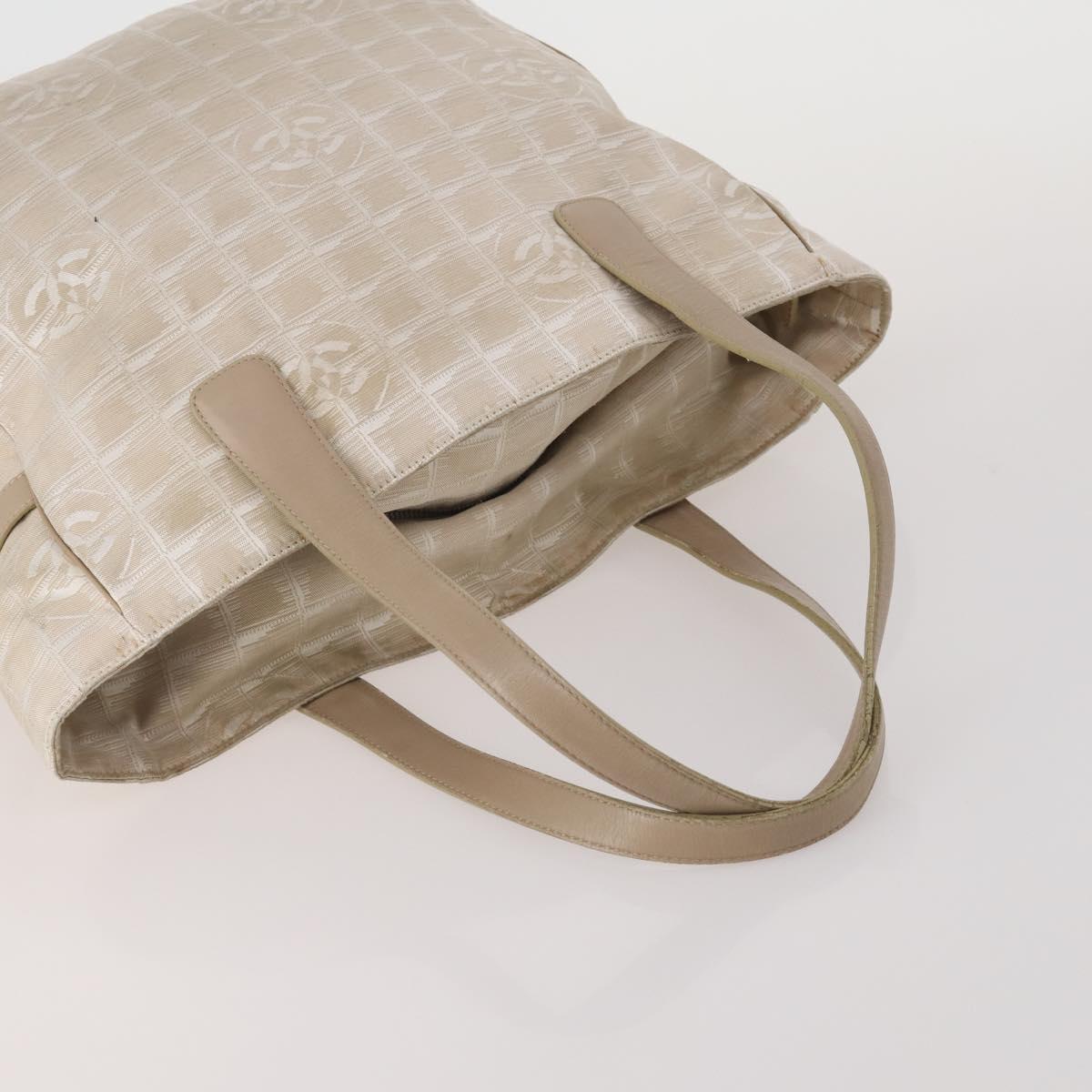 CHANEL New Travel Line Tote Bag Nylon 3 Set Black Beige CC Auth BA15740