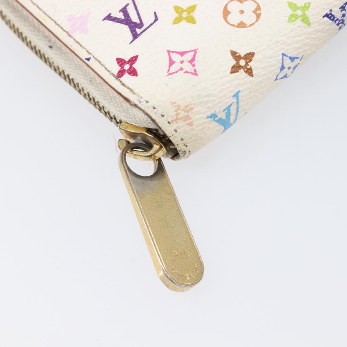 LOUIS VUITTON Monogram Multicolor Zippy Long Wallet White M60241 LV Auth BA15741